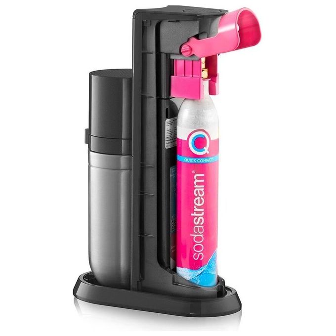 Sodastream Gasatore d'Acqua Duo Nero 1 Bottiglia di Plastica 1 Bottiglia di Vetro 1 Cilindro Co2