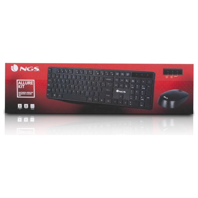 Ngs Allure Kit Wireless Mouse e Tastiera 2.4ghz Qwerty