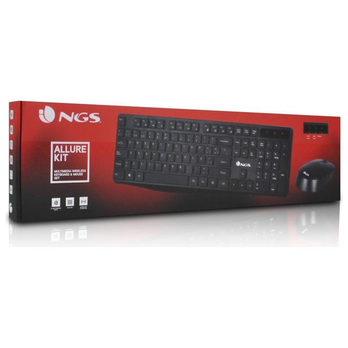 Ngs Allure Kit Wireless Mouse e Tastiera 2.4ghz Qwerty