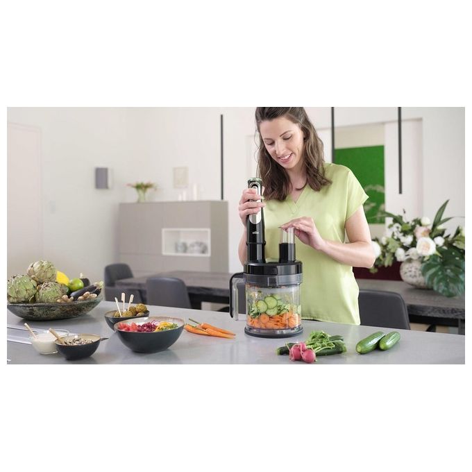 Braun MultiQuick 9 MQ 9187XLI 0.6 Litri Frullatore ad Immersione 1200W Nero-Acciaio Inossidabile
