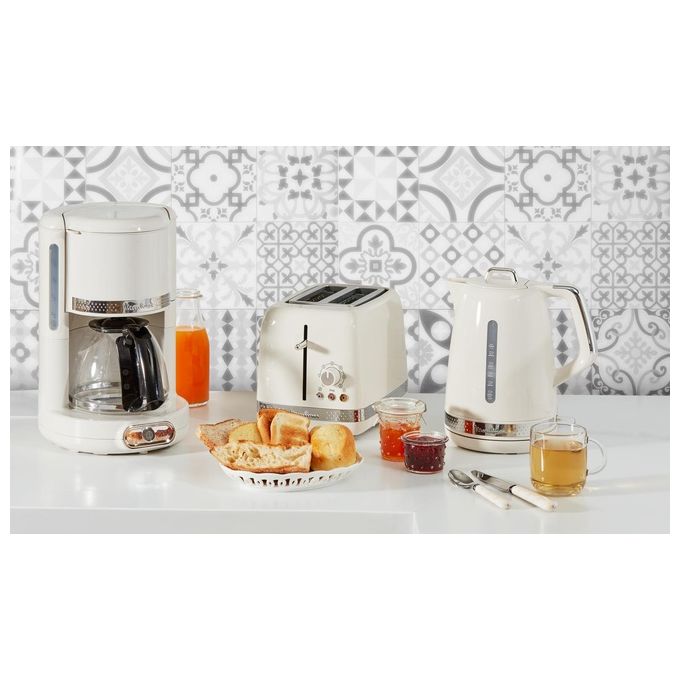 Moulinex LT300A10 Soleil - Tostapane 2 fette, 850 W, 7 livelli di doratura, Funzioni riscaldamento e scongelamento, Vassoio raccoglibriciole, Avorio