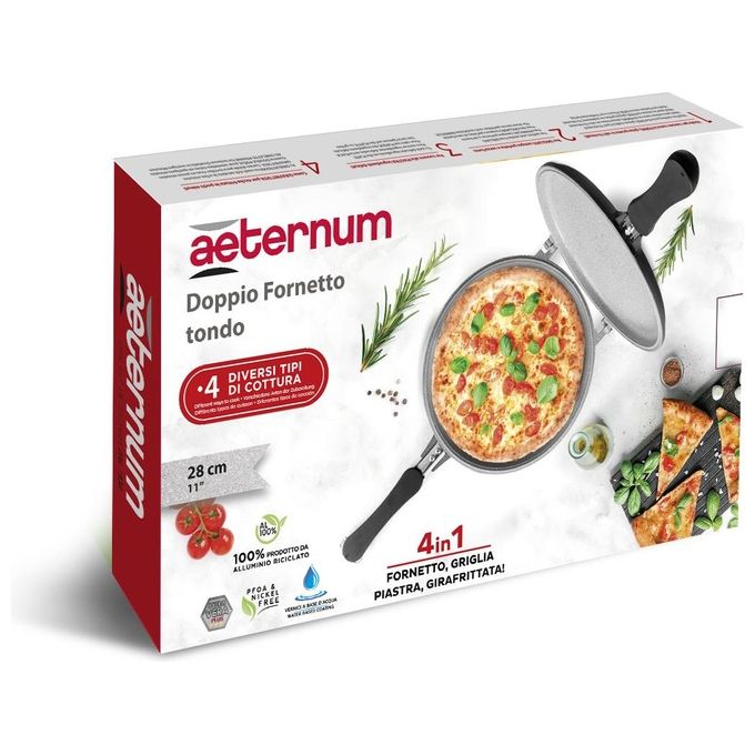 Aeternum Grill Doppia Tonda Diametro 28cm Petra Vera