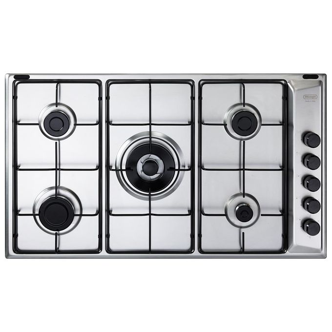 De Longhi FLA 59 DD Linea Family Piano cottura a Gas 5 Fuochi Bruciatore Tripla Corona 90 cm Acciaio Inox