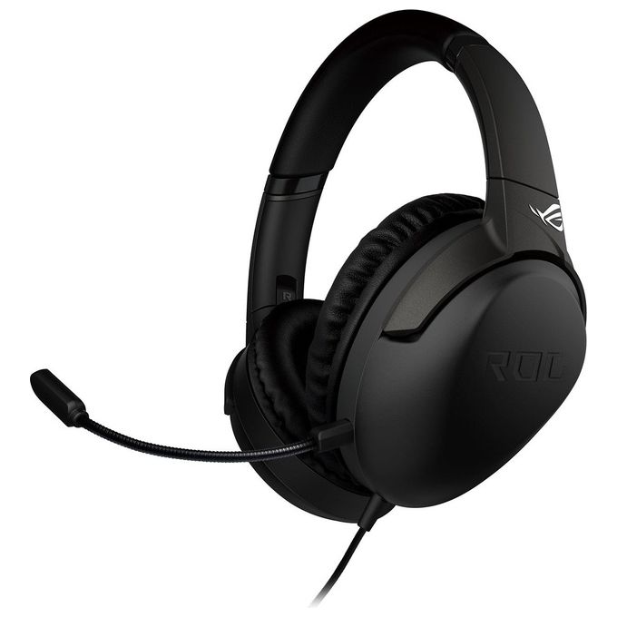 Asus ROG Strix Go Wired Gaming Headset (AI Noise-Canceling Mic, Discord Certified Mic, 40mm Drivers, Hi-Res Audio, USB-C, Lightweight, For PC, Mac, Switch, PS4, PS5 and Mobile Devices)- Black