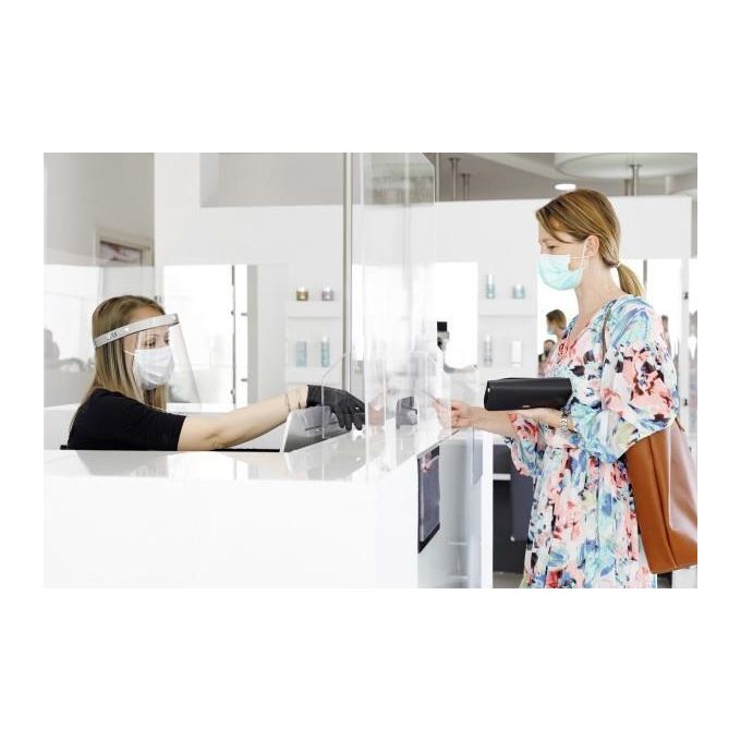 Durable Visiera Protettiva Certificata CE con Archetto Regolabile Sollevabile Disinfettabile