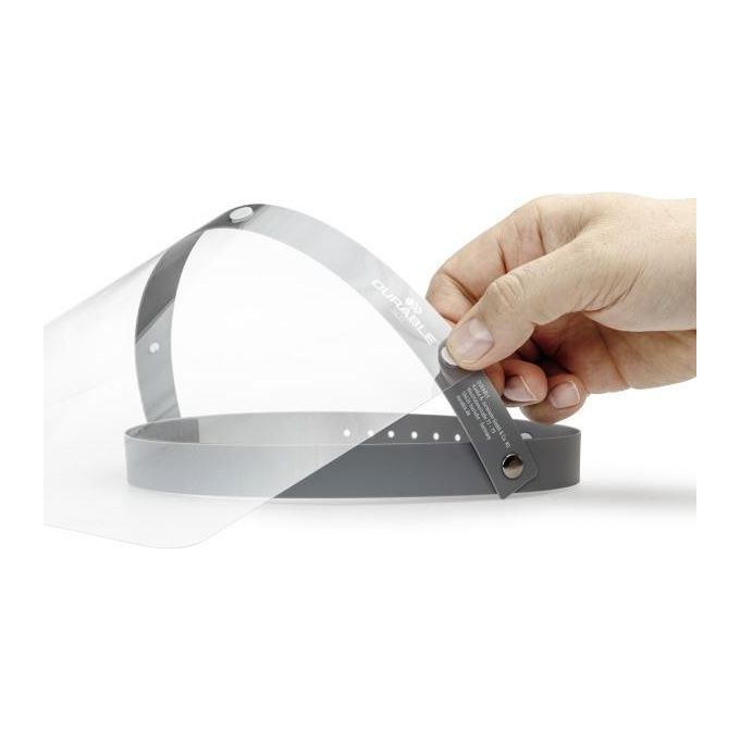Durable Visiera Protettiva Certificata CE con Archetto Regolabile Sollevabile Disinfettabile