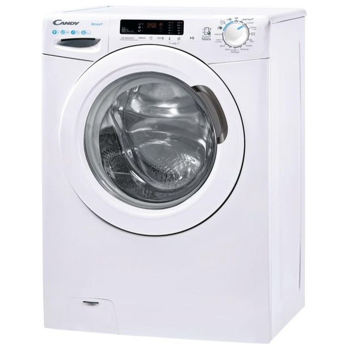 Candy Smart  CS1292DE-11 Lavatrice a carica frontale 9 kg classe D 1200 giri 16 programmi Kilo detector Smart Check up NFC bianco 60x52x85