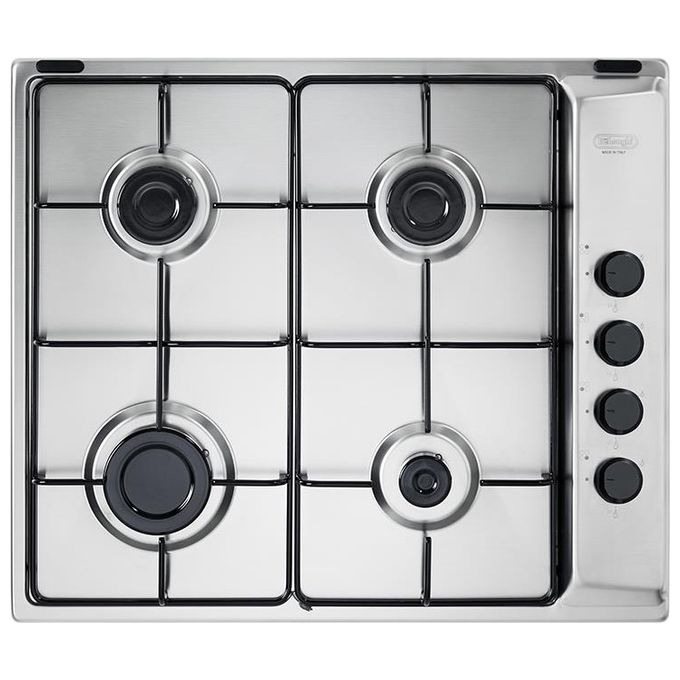 De Longhi FLI 46 ASV Linea Family Piano cottura a Gas 4 Fuochi Bruciatore Tripla Corona 60 cm Acciaio Inox
