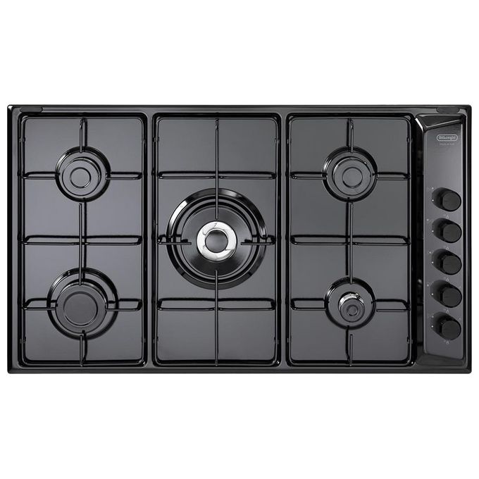 De Longhi FLN 59 DD Linea Family Piano cottura a Gas 5 Zone 1 ultrarapido Bruciatore Tripla Corona 90 cm Nero