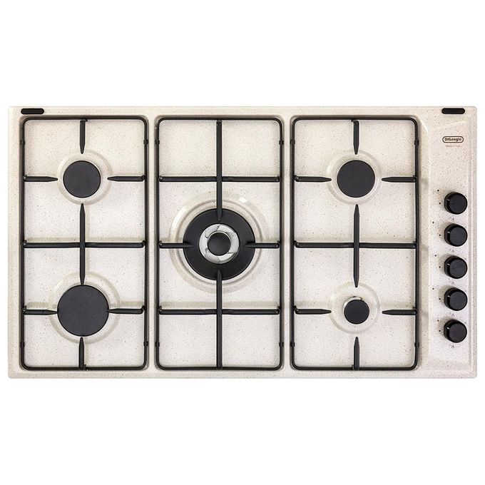 De Longhi FLS 59 DD Linea Family Piano cottura a Gas 5 Zone Bruciatore Tripla Corona 90 cm Avena