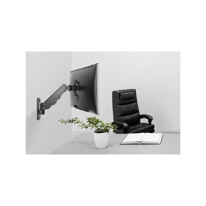 Digitus Supporto Universale per Monitor con Molla a Gas per Installazione a Muro