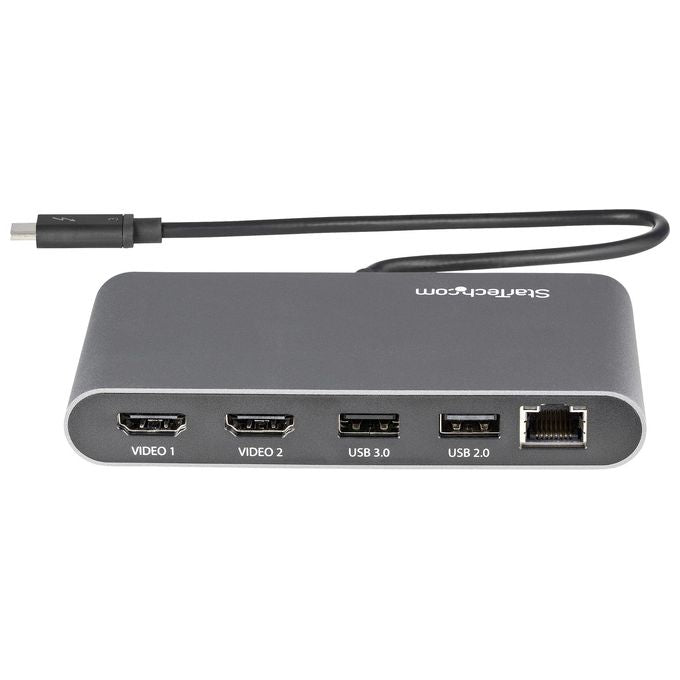 StarTech.com TB3DKM2HDL Thunderbolt 3 Mini Dock TB3 Docking Station per 2 Monitor HDMI 4K 60Hz