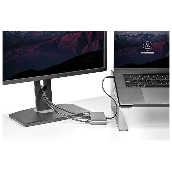 StarTech.com TB3DKM2HDL Thunderbolt 3 Mini Dock TB3 Docking Station per 2 Monitor HDMI 4K 60Hz