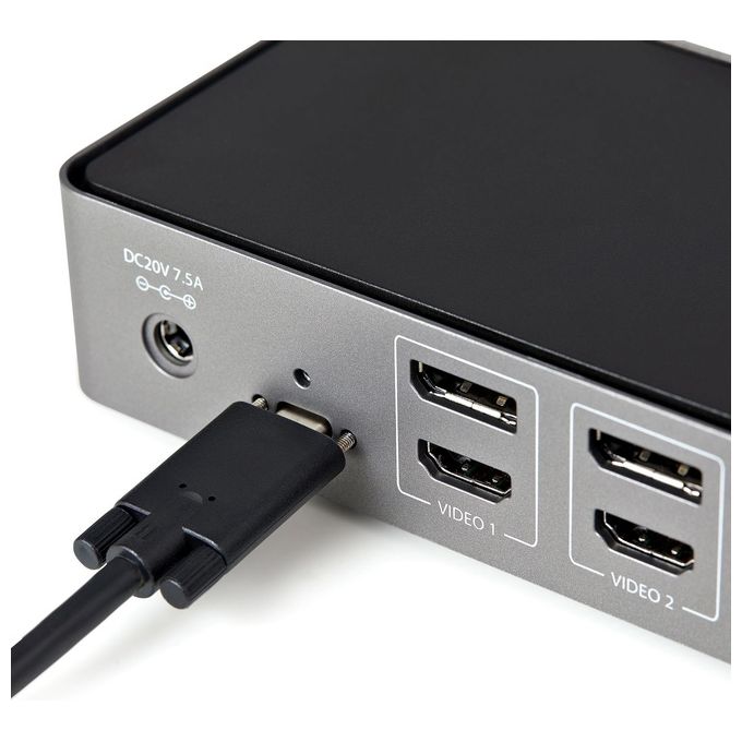 StarTech.com DK31C3HDPDUE Usb-C e Usb-A Dock Docking Station Universale Triplo Monitor DisplayPort e Hdmi 4K 60Hz 85W Power Delivery