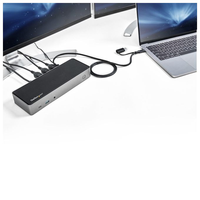 StarTech.com DK31C3HDPDUE Usb-C e Usb-A Dock Docking Station Universale Triplo Monitor DisplayPort e Hdmi 4K 60Hz 85W Power Delivery