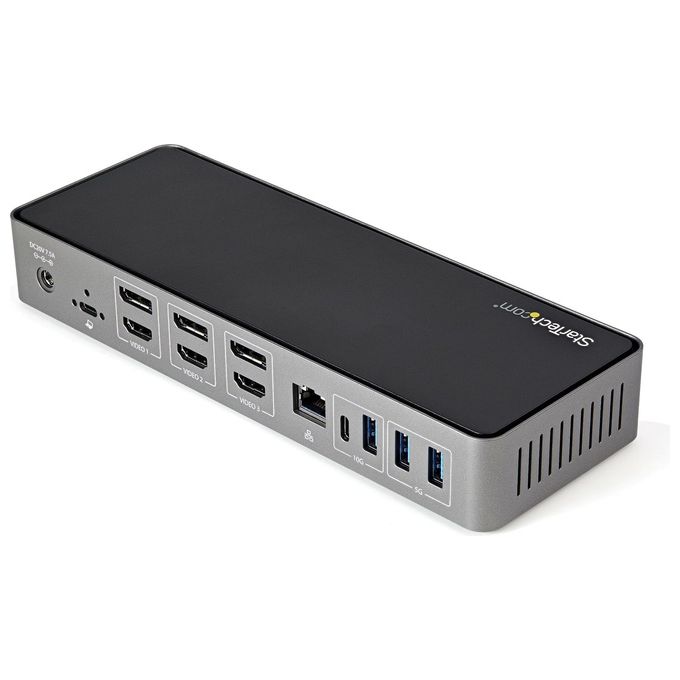 StarTech.com DK31C3HDPDUE Usb-C e Usb-A Dock Docking Station Universale Triplo Monitor DisplayPort e Hdmi 4K 60Hz 85W Power Delivery