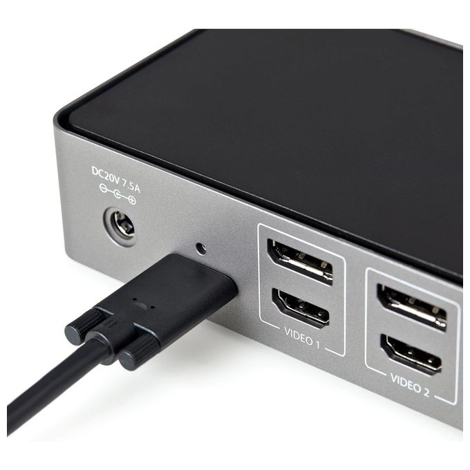 StarTech.com DK31C3HDPDUE Usb-C e Usb-A Dock Docking Station Universale Triplo Monitor DisplayPort e Hdmi 4K 60Hz 85W Power Delivery