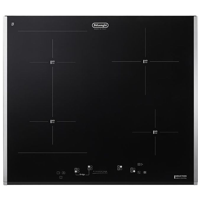 De Longhi PIN 65 TC Linea Induzione Piano cottura a Induzione in Vetroceramica 4 Zone Bridge Touch Control 60 cm Nero