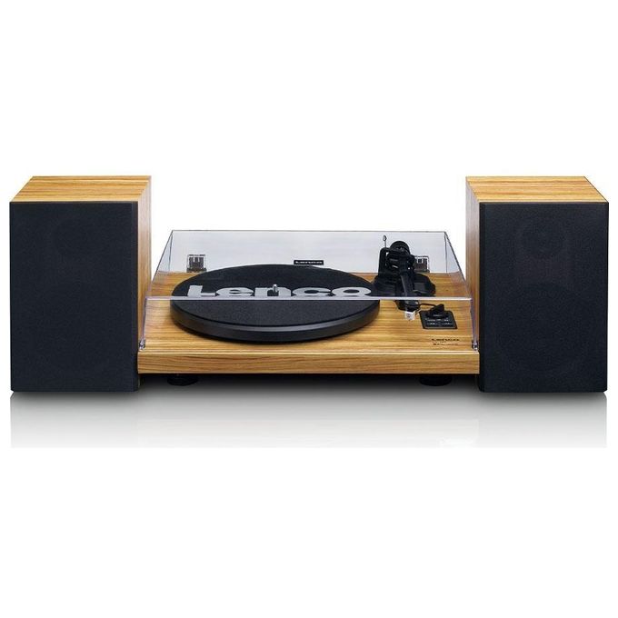 Lenco LS-500OK Giradischi a Cinghia con 2 Diffusori Separati Bluetooth 2x30 W Testina MM Audio Technica colore Legno