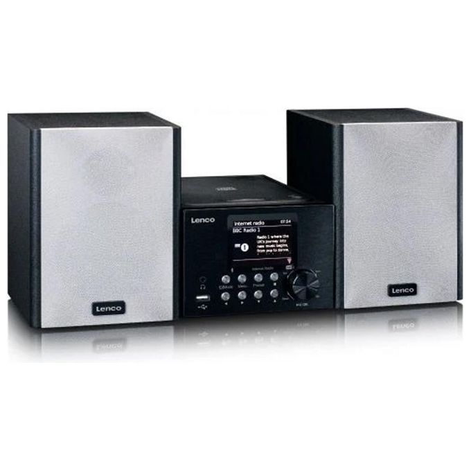 Lenco MC-250 Impianto Compatto con WLan Radio Digitale con DAB+ e Wi-Fi Radio FM Lettore Cd-Mp3 Nero