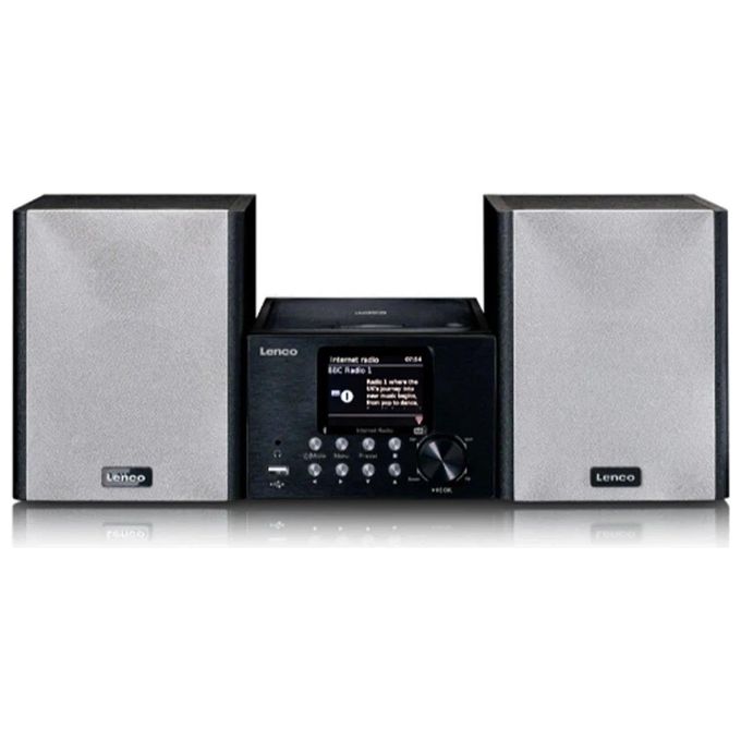 Lenco MC-250 Impianto Compatto con WLan Radio Digitale con DAB+ e Wi-Fi Radio FM Lettore Cd-Mp3 Nero