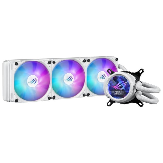 ASUS ROG Strix LC III 360 Argb White Edition Case per Computer Raffreddatore di Liquidi Tutto in Uno 12 Cm Bianco
