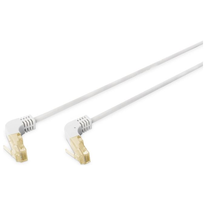 DIGITUS cavo rete s-ftp cat.6a doppia schermatura lsoh colore grigio mt. 10 connettore 90°