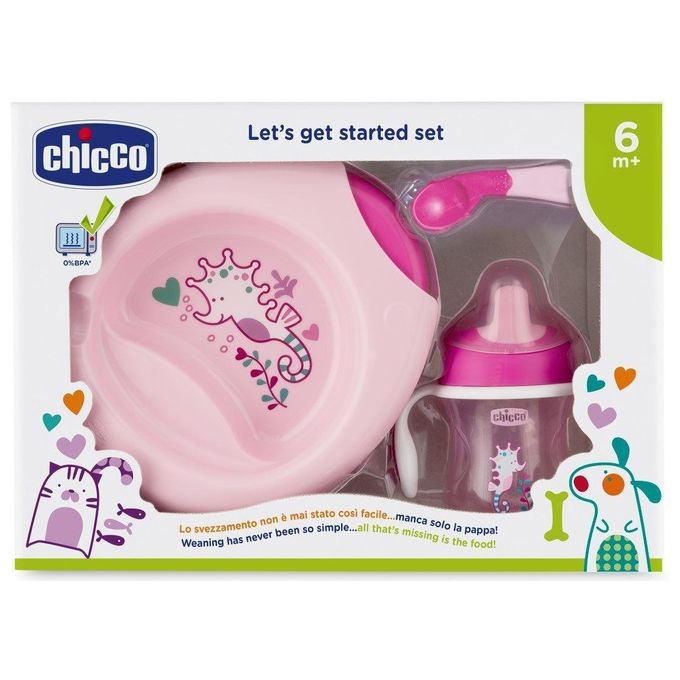 Chicco Set Pappa Bimba 6 Mesi Rosa