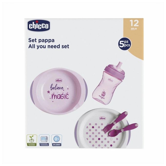 Chicco Set Pappa 12 Mesi Rosa