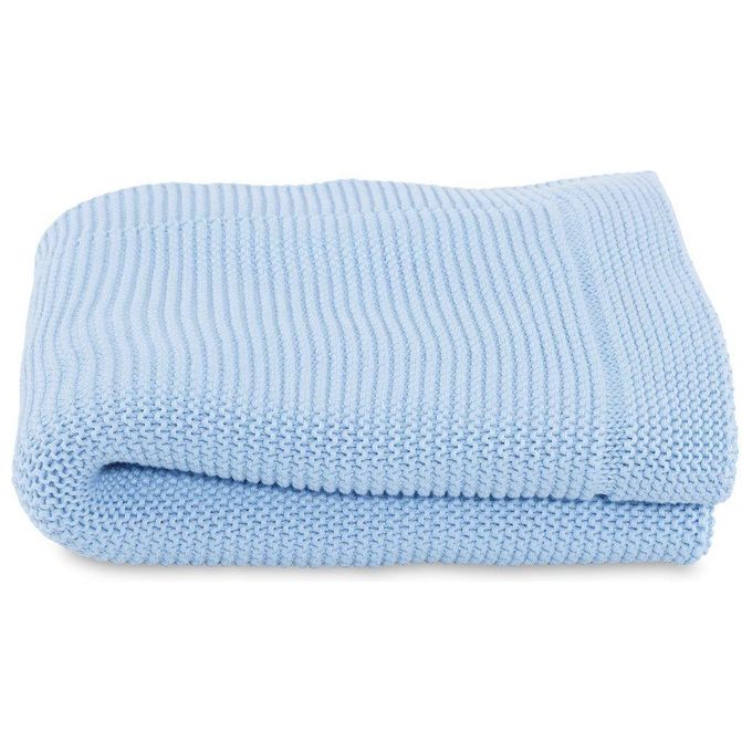 Chicco Ocean – Coperta tricot 70×90 cm, 100 % cotone, OEKO-TEX, compatibile con culle Next2Me e ZipandGo