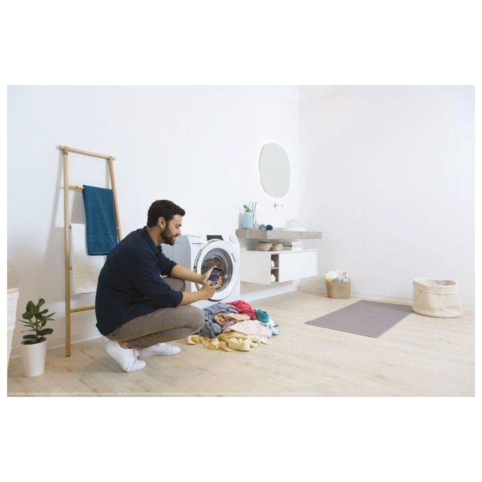 Candy RO14126DWMSE-S Rapido' Lavatrice Carica Frontale Snap and Wash Controllo vocale Classe energetica A+++ Capacita' di carico 12 kg Centrifuga 1400 giri Motore Inverter Wifi