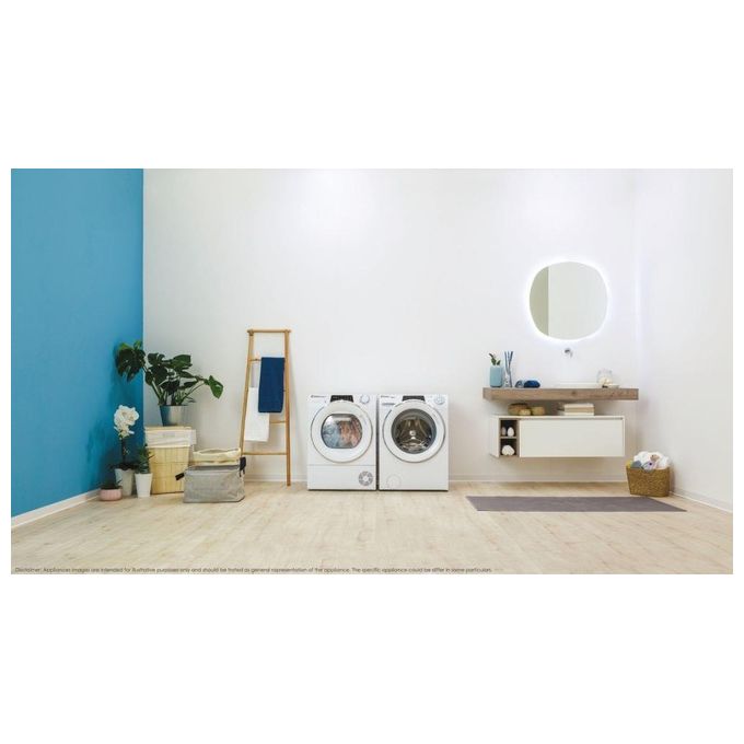 Candy RO4 H7A2TCEX-S Rapido' Asciugatrice Slim a Pompa di Calore Classe energetica A++ Capacita' di carico 7 kg Profondita' 46,5 cm Wifi + Bluetooth