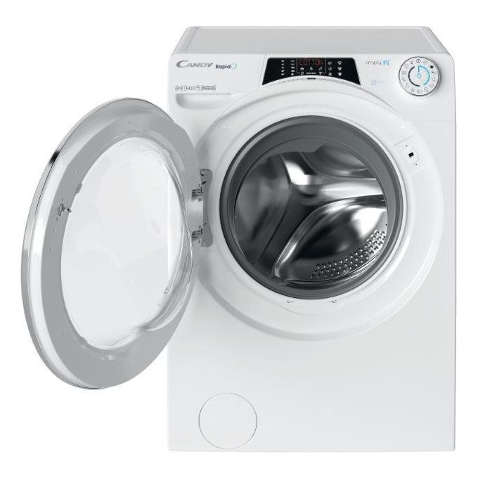 Candy RO 1496DWMCE-1-S Rapido' Lavatrice Carica Frontale Snap and Wash Classe energetica A (A+++) Capacita' di carico 9 kg Centrifuga 1400 giri Motore Inverter Wifi + Bluetooth