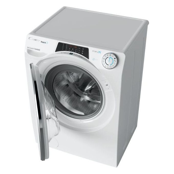Candy RO 1496DWMCE-1-S Rapido' Lavatrice Carica Frontale Snap and Wash Classe energetica A (A+++) Capacita' di carico 9 kg Centrifuga 1400 giri Motore Inverter Wifi + Bluetooth