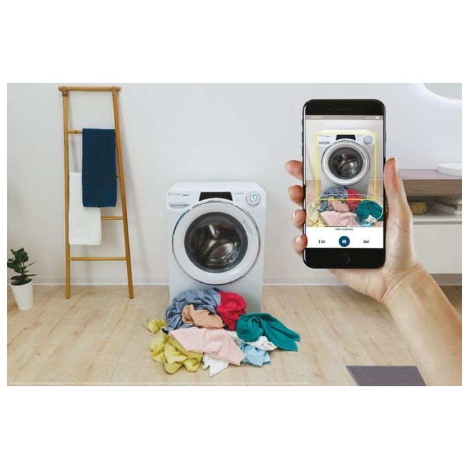 Candy RO 1496DWMCE-1-S Rapido' Lavatrice Carica Frontale Snap and Wash Classe energetica A (A+++) Capacita' di carico 9 kg Centrifuga 1400 giri Motore Inverter Wifi + Bluetooth