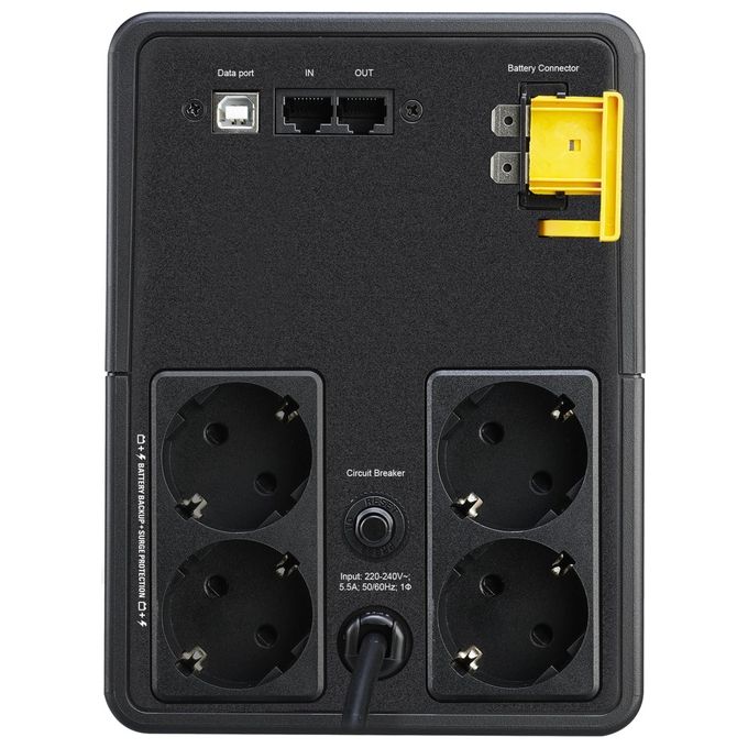 Apc Back Ups 1200 Va Bx1200Mi-Gr Batteria di Backup con Usicte ''Schuko'' e Protezione dagli Sbalzi di Tensione, Gruppo di Continuita' con Avr, Protezione delle Linee Dati