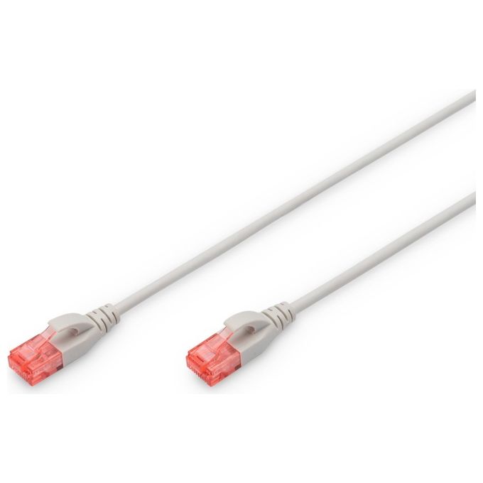 DIGITUS cavo rete categoria 6 non schermato utp lszh slim colore grigio mt 0,25