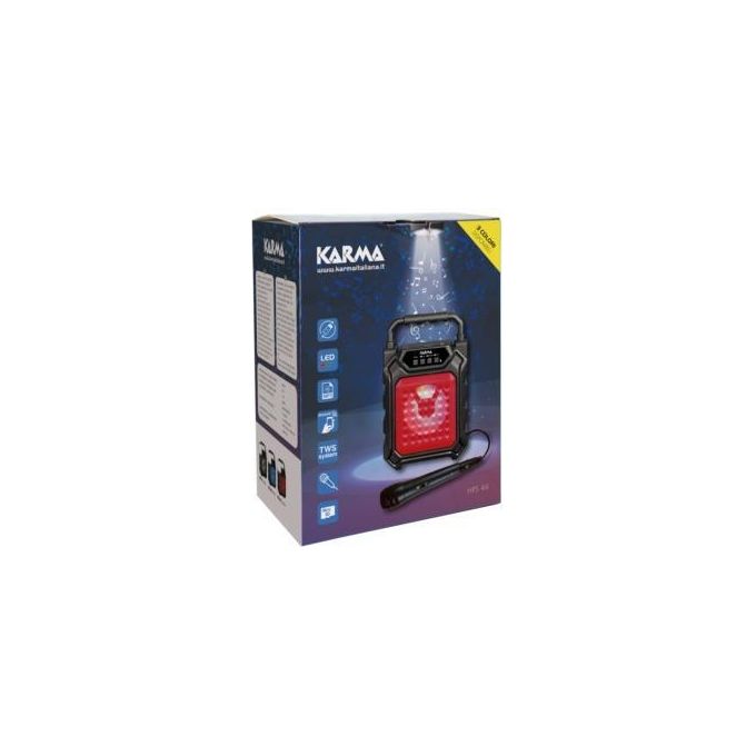 Karma Diffusore Amplificato Portatile Ricaricabile Bluetooth MP3 e Microfono