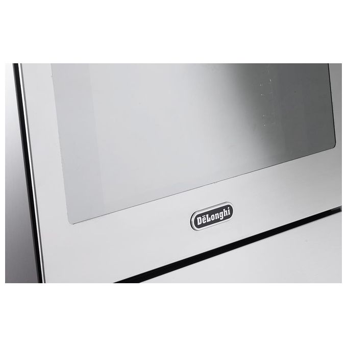 DeLonghi PGVX96ED2 Cucina a Gas 5 Fuochi Forno a Gas 6 Funzioni Scaldavivande 90 x 60 cm Inox