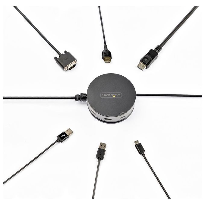 StarTech.com DKT31CHDVCM Adattatore Multiporta Usb-C Mini Docking Station Usb Tipo C a Hdmi-Displayport 4K 60Hz o VGA 75W Power Delivery