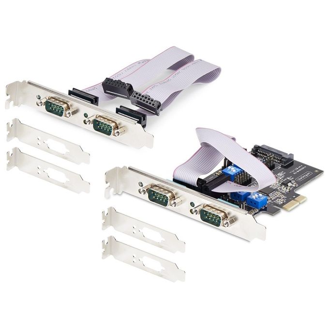 StarTech.com Scheda Seriale PCIe a 4 Porte Protezione ESD di Livello 4