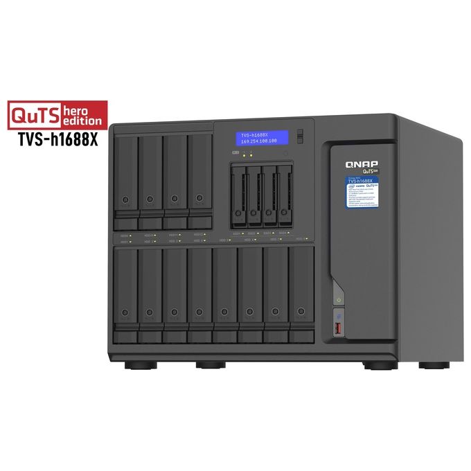 Qnap TVS-h1688X Nas Tower Collegamento Ethernet Lan Nero
