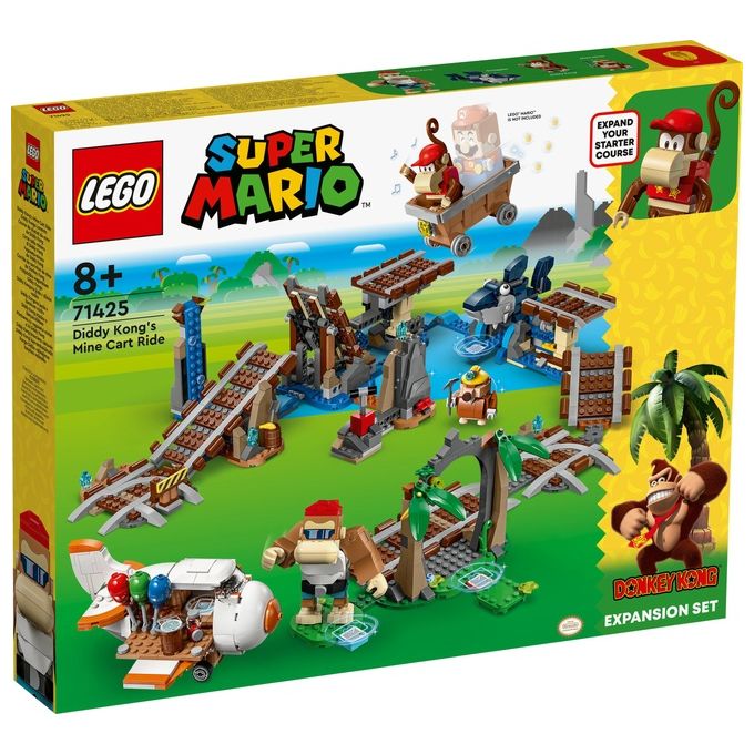 LEGO 71425 Super Mario Pack di Espansione Corsa nella Miniera di Diddy Kong Set da Costruzione con 1157 Pezzi Personaggi Inclusi Funky Kong Diddy Kong e Sfide Interattive colore Multicolore