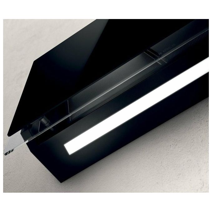 Elica ELLE BL-F-80 PRF0094251 Cappa a Parete Classe energetica A 3 Velocita' Aspirante o Filtrante Touch Control Infrarossi 80 cm Vetro Nero