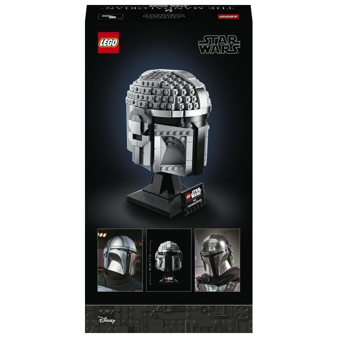 LEGO Star Wars 75328 Casco del Mandaloriano, Elmo da Collezione, Regalo per Adulti da Esposizione di Guerre Stellari