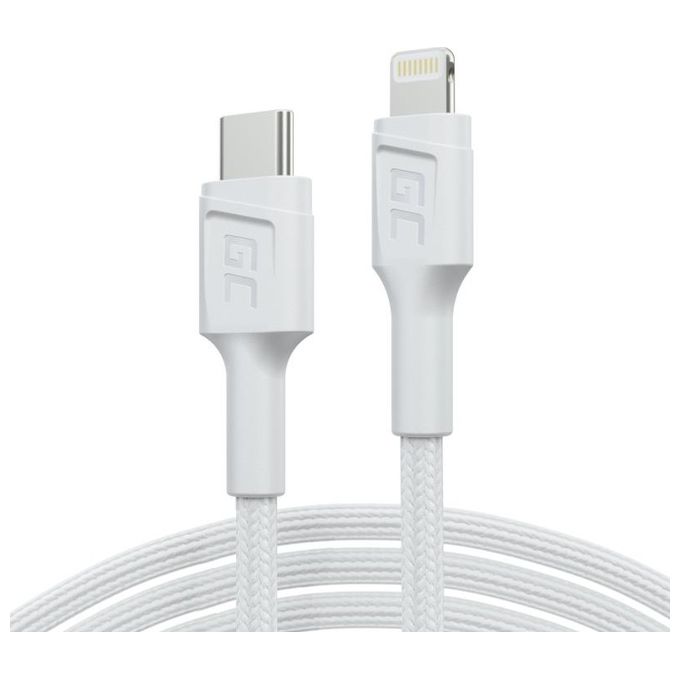 Green Cell Cavo 100cm da Usb-C a Lightning MFI Bianco