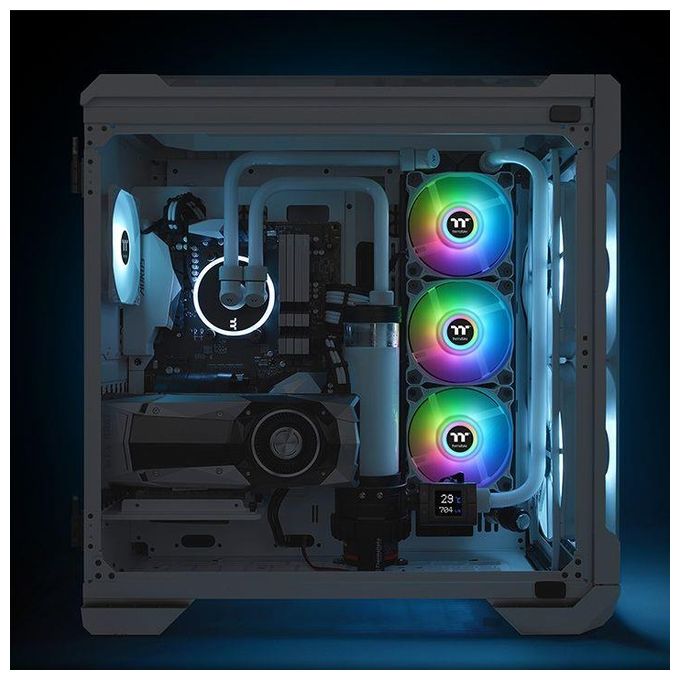 Thermaltake Pure Duo 14 Argb Sync Rator Fan 2 Pack Bianco