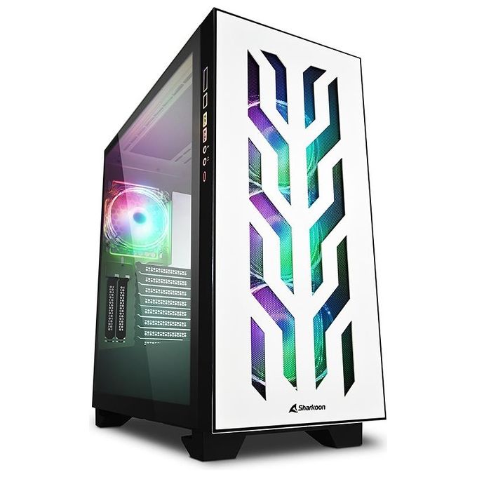 Sharkoon ELITE SHARK CA300T Midi Tower Bianco