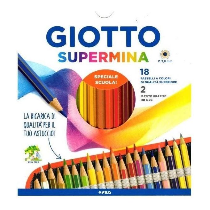 Giotto Confezione 18+2 Pastello Supermina