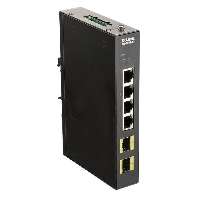D-Link DIS-100G-6S Switch di Rete Gestito Gigabit Ethernet 10-100-1000 Nero